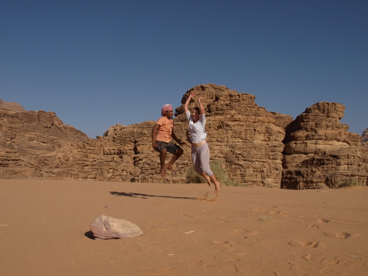 Ahmad and me in Wadi Rum, Jordan